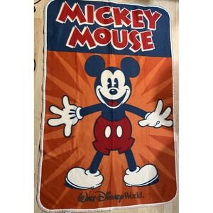 Disney Parks Walt Disney World Mickey Mouse Plush Throw Blanket 60" by 40"